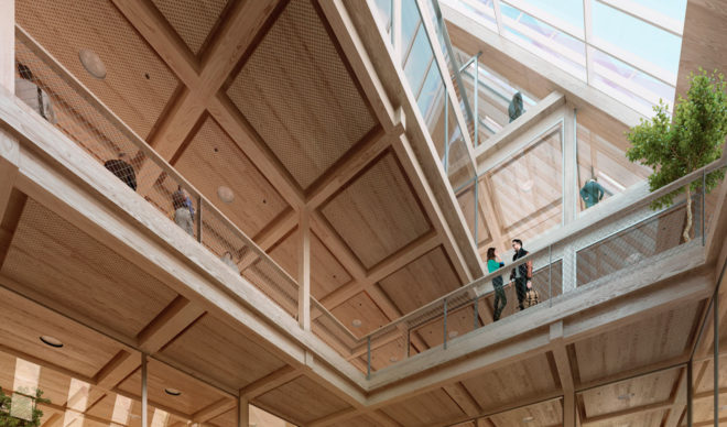 Växjö station and city hall, White Arkitekter, urban spaces, Sweden, wooden structure, city hall, green architecture, public spaces, low energy consumption, energy efficiency
