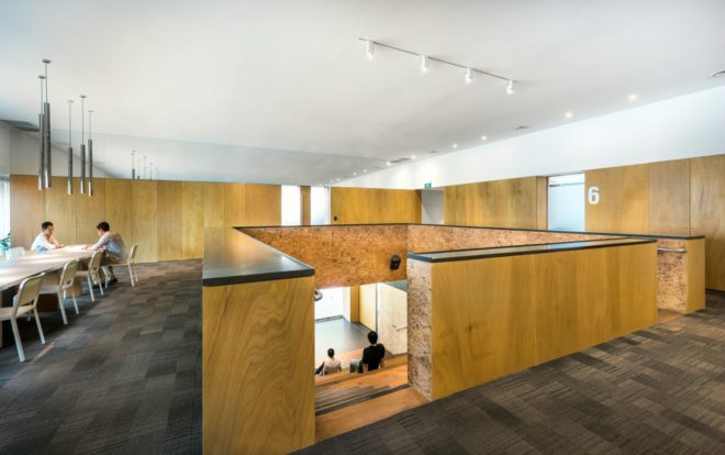 WOHA Architects, Enabling Village, Bukit Merah Vocational Institute, universal design, upcycled materials, timber building materials, singapore architecture, recycled oil drum planters, recycled building materials, green building, water gardens, landscape architecture, landscape design, all-inclusive design,