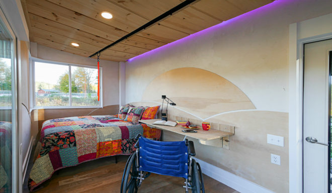 LineSync Architecture, Wheel Pad, wheelchair-friendly tiny house, accessible tiny home, tiny home design, adaptable architecture, accessible architecture, social design, green design, adaptable home design, wheelchair access, home on wheels