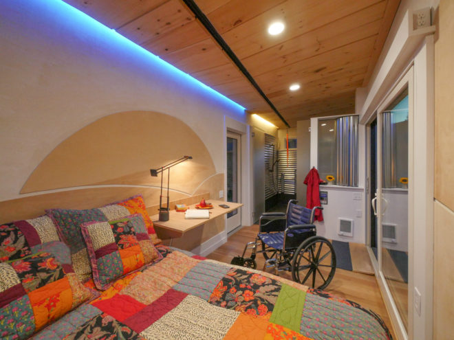 LineSync Architecture, Wheel Pad, wheelchair-friendly tiny house, accessible tiny home, tiny home design, adaptable architecture, accessible architecture, social design, green design, adaptable home design, wheelchair access, home on wheels