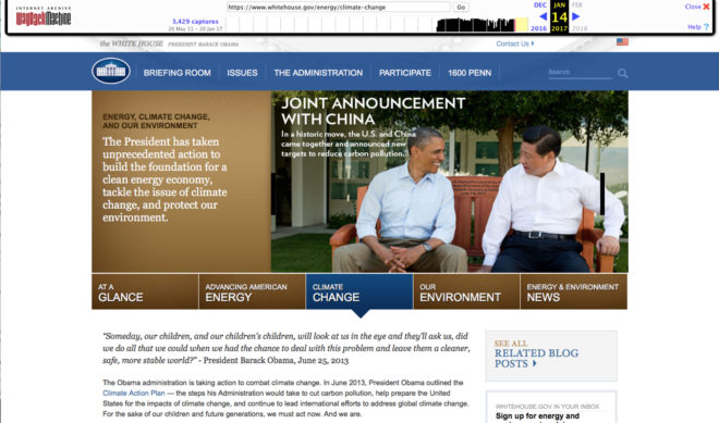 climate change, epa, white house, white house website, climate website erased, trump, donald trump, trump administration, global warming, climate change denier