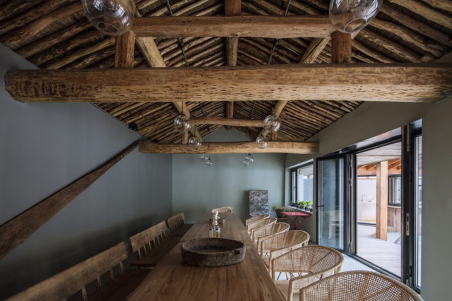 DL Atelier, Yi She Mountain Inn, wooden homes, green roof, chinese architecture, mountain retreats, mountain inns, off the grid escapes, locally-sourced materials, green materials, green building, chinese retreats, locally sourced bricks, green rooftop