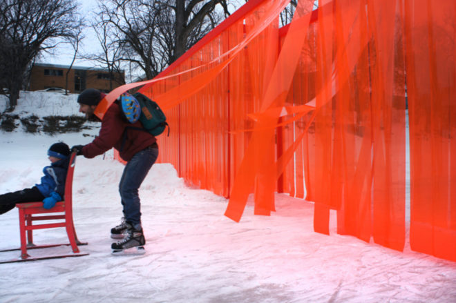Atelier ARI, open borders, Donald Trump, mexico wall, trump politics, wall architecture, art, protest art, political art installations, Winnipeg Warming Huts, hut designs, trump antimovement, trump politics, art against trump, artists against trump, protest art