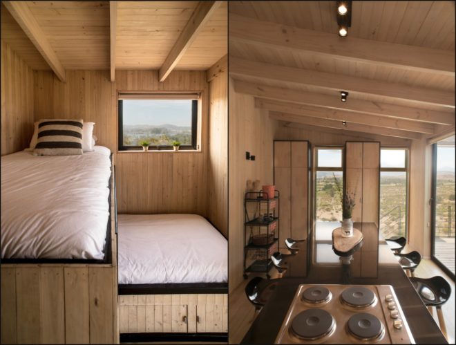 B+V Architects, Folding House, Folding House Chile, climate-controlled homes, responsive design, home design, passive cooling techniques, passive cooling technology, passive cooling, passive homes, energy efficient home design, green design, sustainable design, efficient design, home design, architecture, wooden shade, wooden facade,