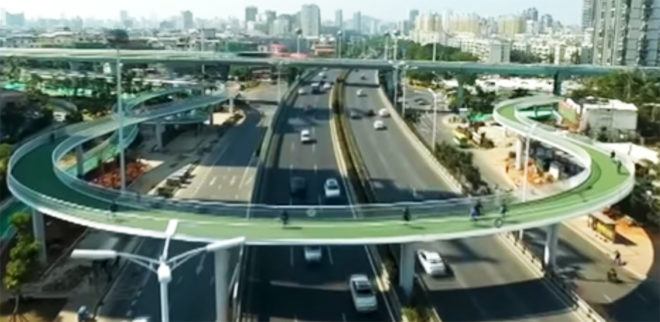 China, Xiamen, cycleway, cycleways, bike lane, bike lanes, elevated bike lane, elevated bike lanes, bike path, bike paths, elevated bike path, elevated bike paths, aerial bike lane, aerial bike lanes, aerial bike path, aerial bike paths, bike, bikes, bicycle, bicycles, biking, cycling