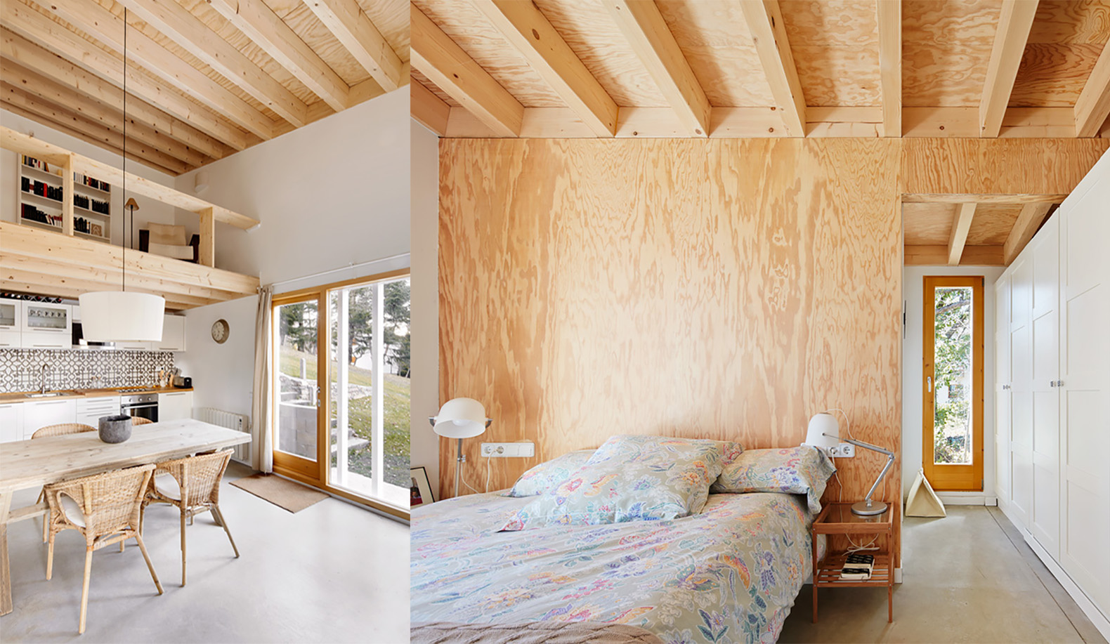 Font Rubi Cottage by Marc Mogas, Pyrenees architecture, Pyrenees prefab, prefabricated summer house, prefab pine home, minimal site impact prefab architecture, low-cost prefab home, Marc Mogas prefab architecture