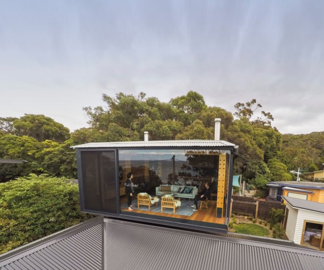 Dorman House by Austin Maynard Architects, beach shack renovation, Australian beach shack extension, Australian beach shack vernacular, Dorman House in Lorne, Lorne Australia architecture, eco-friendly beach shack