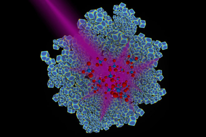 Duke University, nanoparticles, rhodium nanoparticles, light, LED light, ultraviolet light, ultraviolet LED light, chemistry, chemical reaction, catalysis, catalyst, carbon dioxide, fuel, methane, alternative energy, science