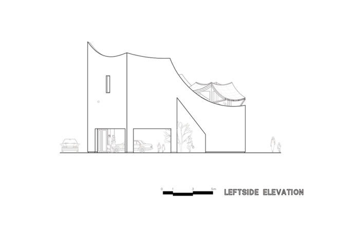 Flying House, IROJE KHM Architects, courtyard, South Korea, green roof, green architecture, concrete, affordable architecture, canopy