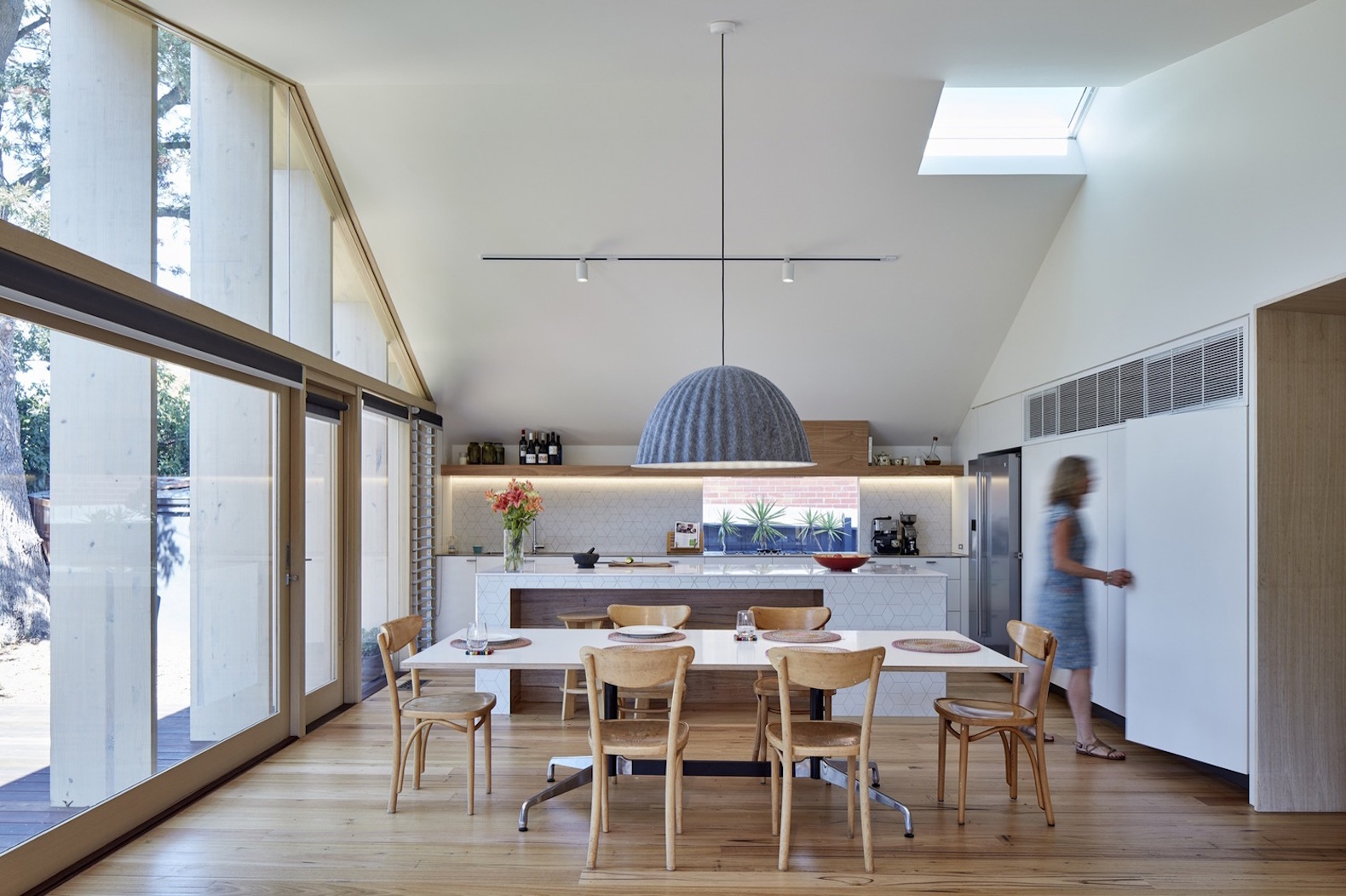 Lean to House by Warc Studio, lean to house extension design, contemporary lean to extension, sustainable lean to extension, Oakleigh lean to extension, timber fins for solar shades,