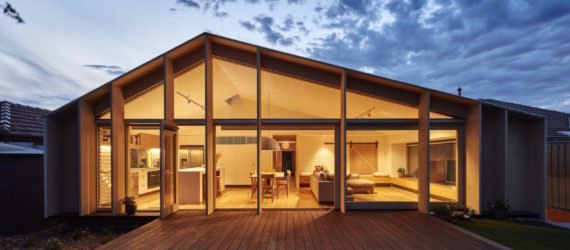 Lean to House by Warc Studio, lean to house extension design, contemporary lean to extension, sustainable lean to extension, Oakleigh lean to extension, timber fins for solar shades,