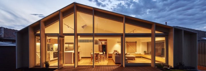 Lean to House by Warc Studio, lean to house extension design, contemporary lean to extension, sustainable lean to extension, Oakleigh lean to extension, timber fins for solar shades,