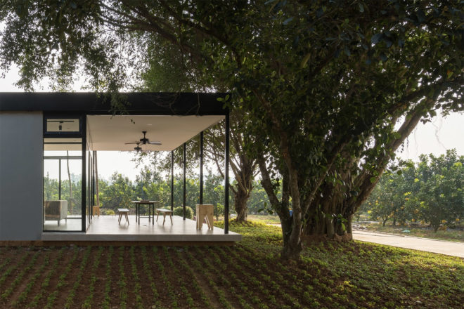 Nguyen Huy Hai, Do Van Thoan, Nguyen Ngoc Quynh, Nguyen Dac Nguyen, Nguyen Dang Quang, Ba Vi mountain, green space, solar gain, Mian Farm Cottage, Idee Architects,