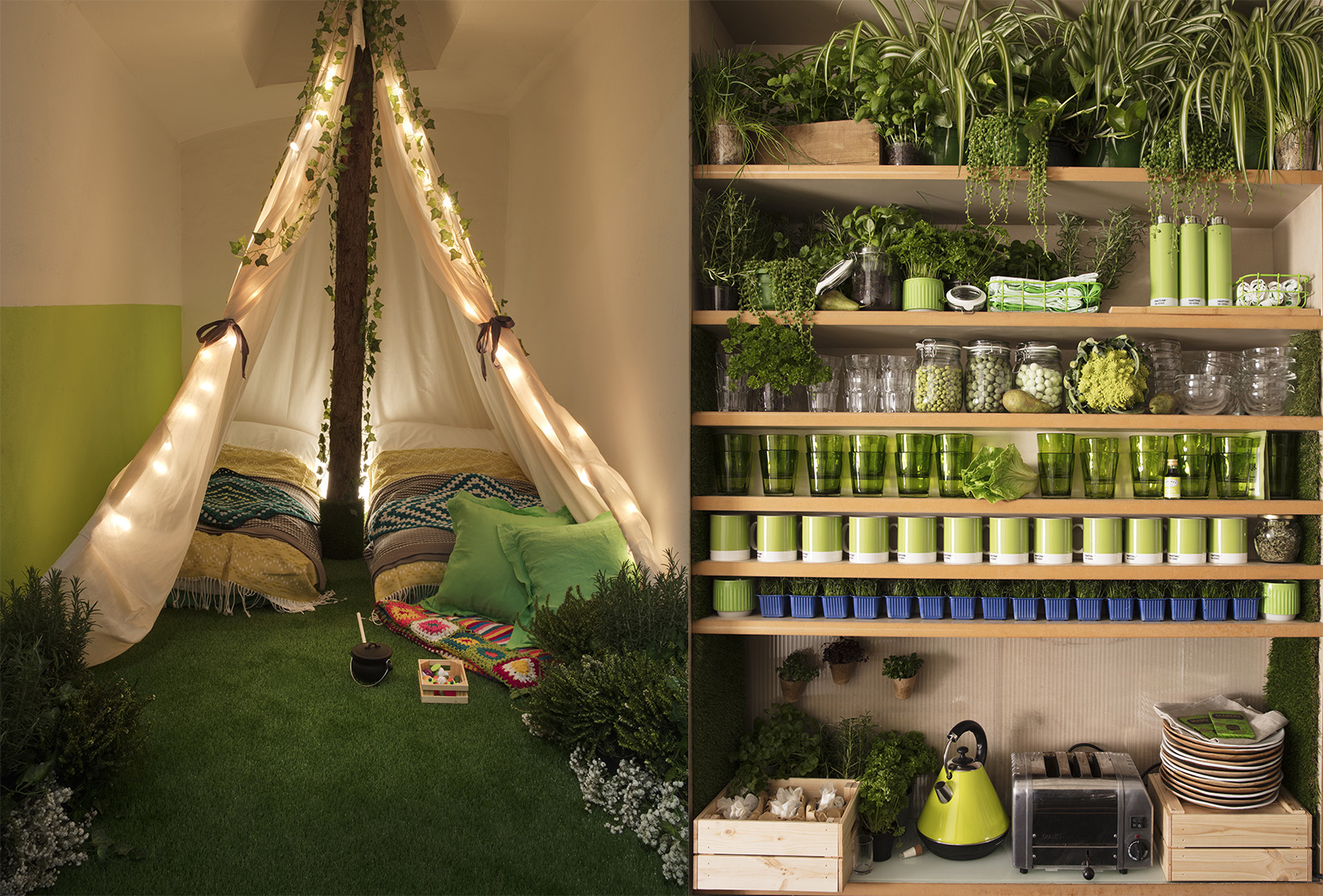 Outside In House by Pantone and Airbnb, Outside In House in London, Outside in House Airbnb, Pantone Color of the Year house, Greenery house in London, nature-filled homes, nature-filled apartments, nature-filled Airbnb, Clerkenwell Outside in House, Clerkenwell nature-filled home,
