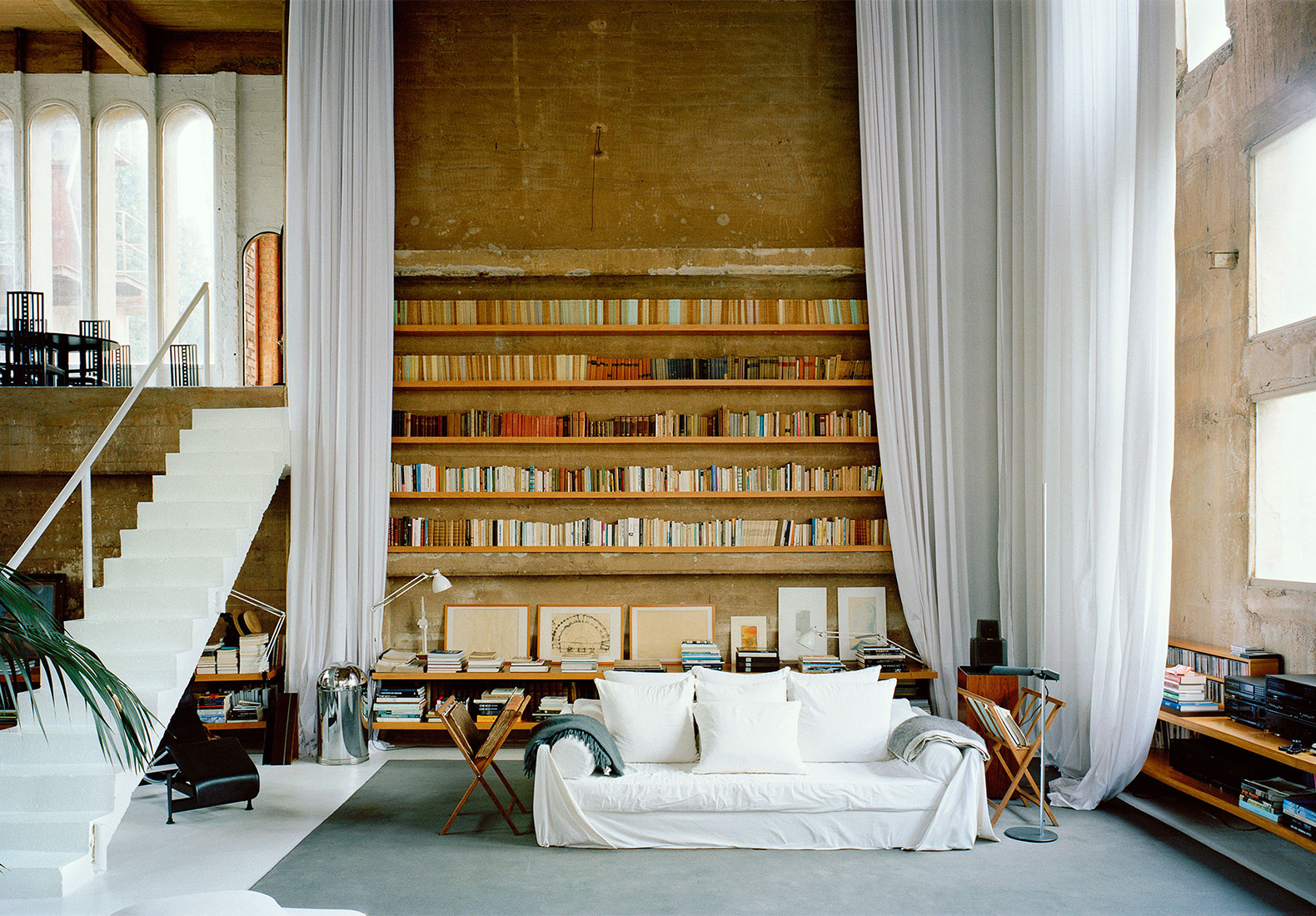Cement Factory home, Cement Factory turned into a home, adaptive reuse factory, Ricardo Bofill house, Ricardo Bofill renovated cement factory, renovated factories into housing, Ricardo Bofill La Fabrica