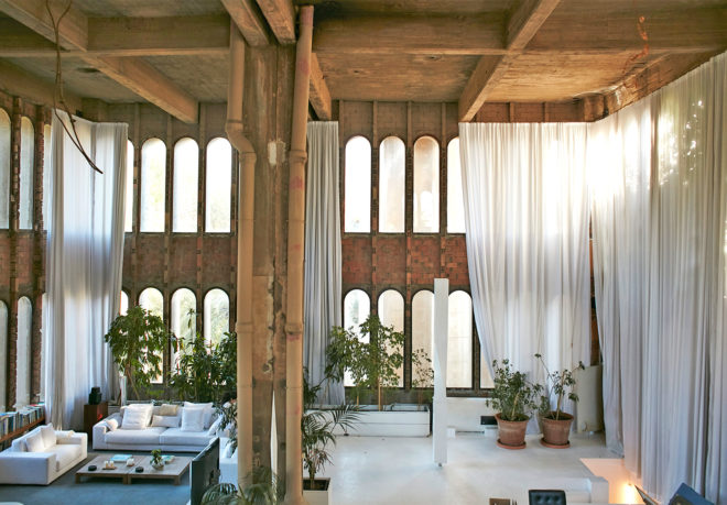 Cement Factory home, Cement Factory turned into a home, adaptive reuse factory, Ricardo Bofill house, Ricardo Bofill renovated cement factory, renovated factories into housing, Ricardo Bofill La Fabrica