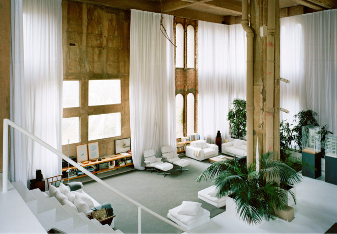Cement Factory home, Cement Factory turned into a home, adaptive reuse factory, Ricardo Bofill house, Ricardo Bofill renovated cement factory, renovated factories into housing, Ricardo Bofill La Fabrica