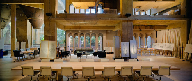 Cement Factory home, Cement Factory turned into a home, adaptive reuse factory, Ricardo Bofill house, Ricardo Bofill renovated cement factory, renovated factories into housing, Ricardo Bofill La Fabrica