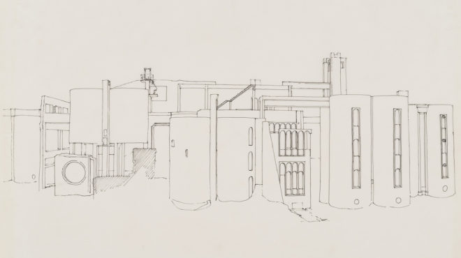 Cement Factory home, Cement Factory turned into a home, adaptive reuse factory, Ricardo Bofill house, Ricardo Bofill renovated cement factory, renovated factories into housing, Ricardo Bofill La Fabrica