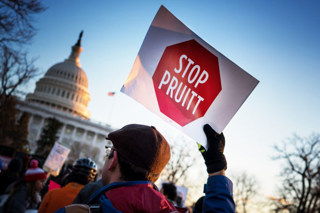 Scott Pruitt, Pruitt, Environmental Protection Agency, EPA, environment, government, government agency, agency, Donald Trump, Trump, President Donald Trump, President Trump, Trump presidency, protest, protests, demonstration, demonstrations