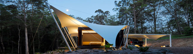 Tent House in Australia, Spark Architects, Australian Tent House, Tent House, Folding House, Customizable House,