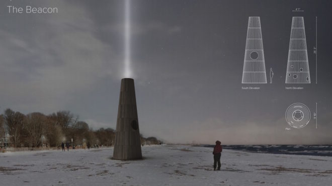 I See You Ashiyu by Asuka Kono and Rachel Salmela, North by studio PERCH, Collective Memory by Mario García and Andrea Govi, BuoyBuoyBuoy, The Beacon, Flotsam and Jetsam by University of Waterloo, Midwinter Fire, Illusory. Toronto Winter Stations winners, Winter Stations 2017