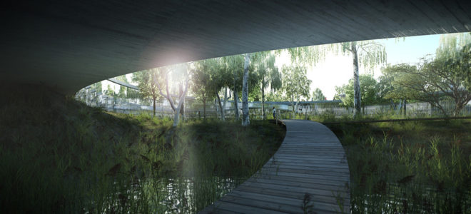Wangari Maathai memorial, Boogertman + Partners, floating architecture, memorial, Kenya, green architecture, courtyard, timber, amphitheater, human rights, environmental activism