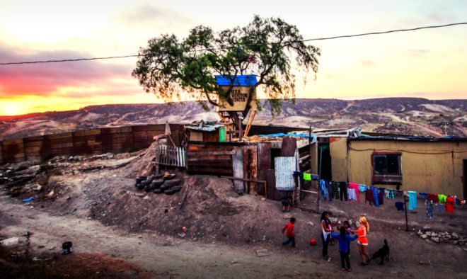 Chim↑Pom, USA Visitor Center, public art, protest art, mexican immigrants, usa immigration policy, trumps ban on immigrants, tijuana border, usa wall with mexico, mexico wall, artist collectives, japanese artist collective