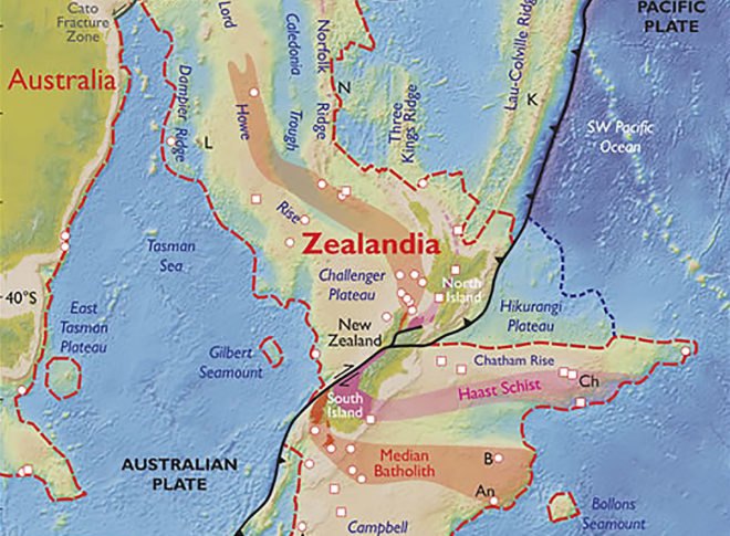 Zealandia, continent, new continent, seventh continent, seventh geologic continent, geology, science, Earth, New Zealand, New Caledonia, Gondwana, supercontinent