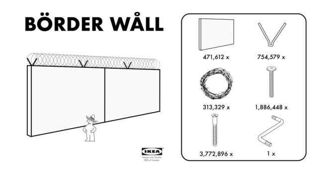 Börder Wåll, IKEA, The Postillion, Donald Trump, satire