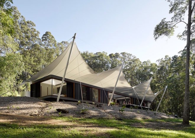 cross ventilation, tent roof, tent house, Spark Architecture