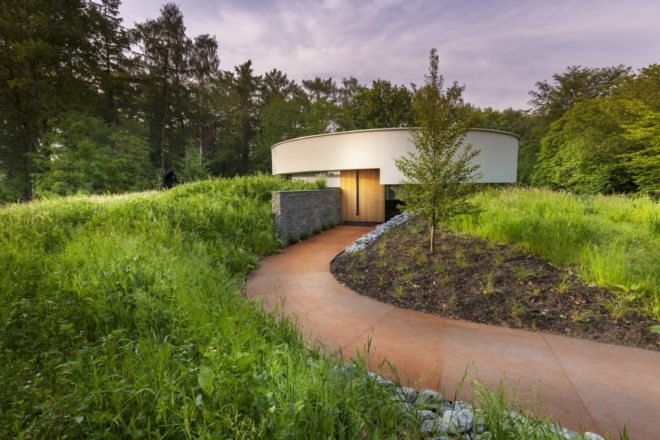 360 Villa by 123DV, circular home designs, dog-friendly custom home, circular homes in the netherlands, small circular homes, circular homes with panoramic views