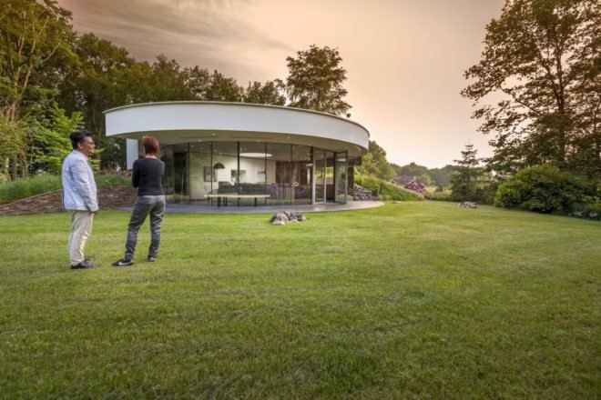 360 Villa by 123DV, circular home designs, dog-friendly custom home, circular homes in the netherlands, small circular homes, circular homes with panoramic views