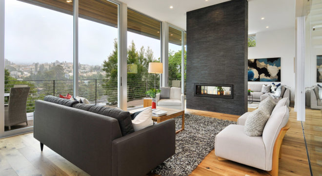 Acacia Avenue House, BONE Structure, green technology, building technology, net-zero house, Oakland, open plan layout, natural light, floor-to-ceiling windows