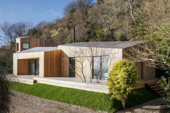 AR Design Studio, The Crow’s Nest, cliff homes, uk seaside homes, home design, larch exterior, wood homes, home renovation, resilient design, wooden cabin, cabin designs, wooden cabins, cliff home design, landscape design, interior design, landslide homes, green design, home design,