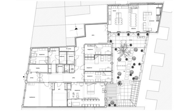 Atelier Space, adaptive reuse, converted nursery, the Netherlands, solar power, solar panels, green residence, skylights, radiant flooring, insulation, heat pump, high ceilings, green interior