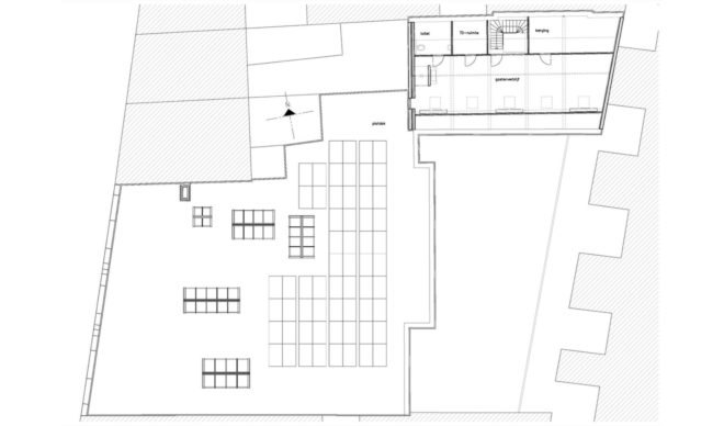Atelier Space, adaptive reuse, converted nursery, the Netherlands, solar power, solar panels, green residence, skylights, radiant flooring, insulation, heat pump, high ceilings, green interior