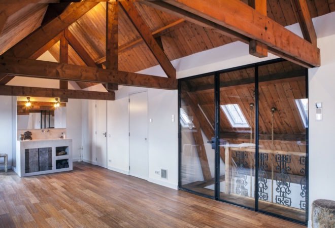 school transformed into residence, nursery turned into home, Leiden house transformation by ATELIER SPACE, adaptive reuse nursery, adaptive reuse in Leiden, Leiden projects by ATELIER SPACE, green renovation in Netherlands