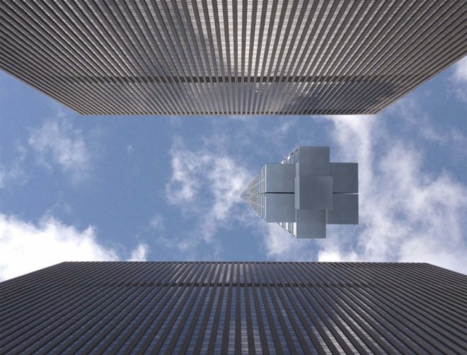 Analemma design, Analemma skyscraper, Analemma by Clouds Architecture Office, architecture in outer space, skyscraper in outer space, prefabricated skyscraper, asteroid skyscraper,