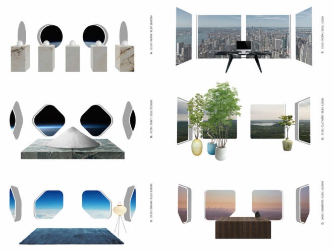 Analemma design, Analemma skyscraper, Analemma by Clouds Architecture Office, architecture in outer space, skyscraper in outer space, prefabricated skyscraper, asteroid skyscraper,