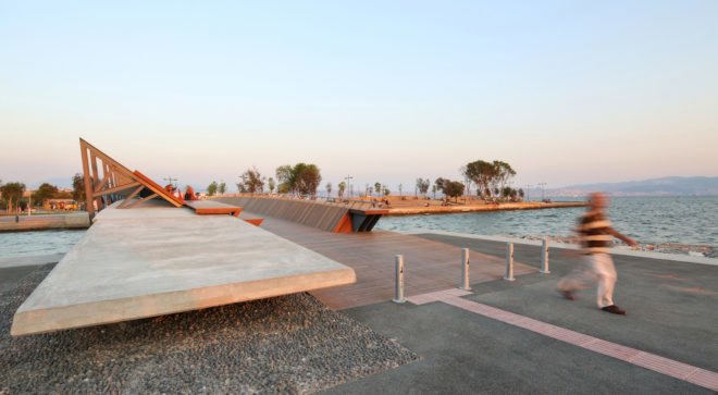 Bostanlı Footbridge and Bostanlı Sunset Lounge, wooden structure, footbridge, Turkey, Studio Evren Başbuğ: steb, steel frame, pedestrian bridge, green architecture, urban regeneration, themowood, IzmirSea
