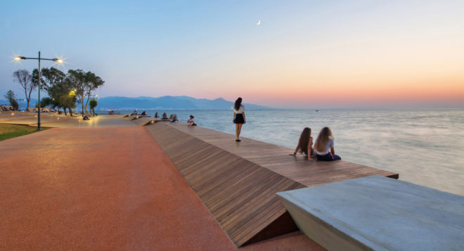 Bostanlı Footbridge and Bostanlı Sunset Lounge, wooden structure, footbridge, Turkey, Studio Evren Başbuğ: steb, steel frame, pedestrian bridge, green architecture, urban regeneration, themowood, IzmirSea