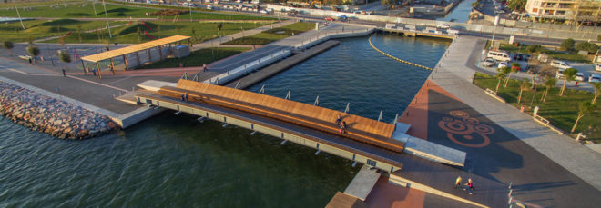 Bostanlı Footbridge and Bostanlı Sunset Lounge, wooden structure, footbridge, Turkey, Studio Evren Başbuğ: steb, steel frame, pedestrian bridge, green architecture, urban regeneration, themowood, IzmirSea
