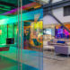 Canvas Worldwide headquarters, Silicon Beach, green headquarters, dichroic glass, Canvas Worldwide, Architecture Plus Information, natural light, flexible spaces, meeting spaces, green architecture, green interior