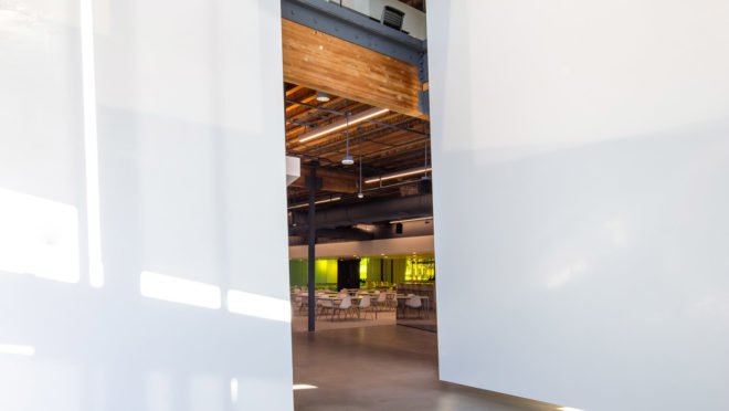 Canvas Worldwide headquarters, Silicon Beach, green headquarters, dichroic glass, Canvas Worldwide, Architecture Plus Information, natural light, flexible spaces, meeting spaces, green architecture, green interior