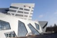 Leuphana Central Building, Studio Libeskind, green roof, Germany, zinc cladding, zero-emission, atrium, skylights, green architecture, exposed concrete, renewable energy sources