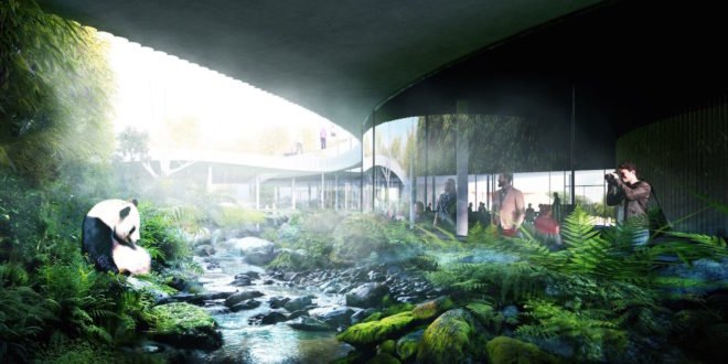 Copenhagen Zoo pandas, Panda House by BIG, Copenhagen Zoo Panda House by BIG, BIG-designed zoo architecture, panda habitat in zoos, circular panda house, yin yang inspired architecture, Copenhagen Zoo architecture