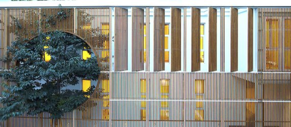 Elongated Industrial Box, Ding Hui Yuan Zen & Tea Chamber, He Wei Studio / 3andwich Design, green renovation, factory renovation, Beijing, Chinese garden, inner courtyard, meditation room, green architecture, office space, ramps and walkways