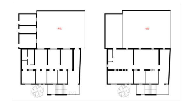 Elongated Industrial Box, Ding Hui Yuan Zen & Tea Chamber, He Wei Studio / 3andwich Design, green renovation, factory renovation, Beijing, Chinese garden, inner courtyard, meditation room, green architecture, office space, ramps and walkways