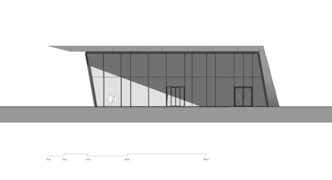 Feynoord Training Complex, Moederscheim Moonen Architects, football, sports architecture, masterplan, Rotterdam, perforated facade, green architecture, weathered steel, overhanging roof
